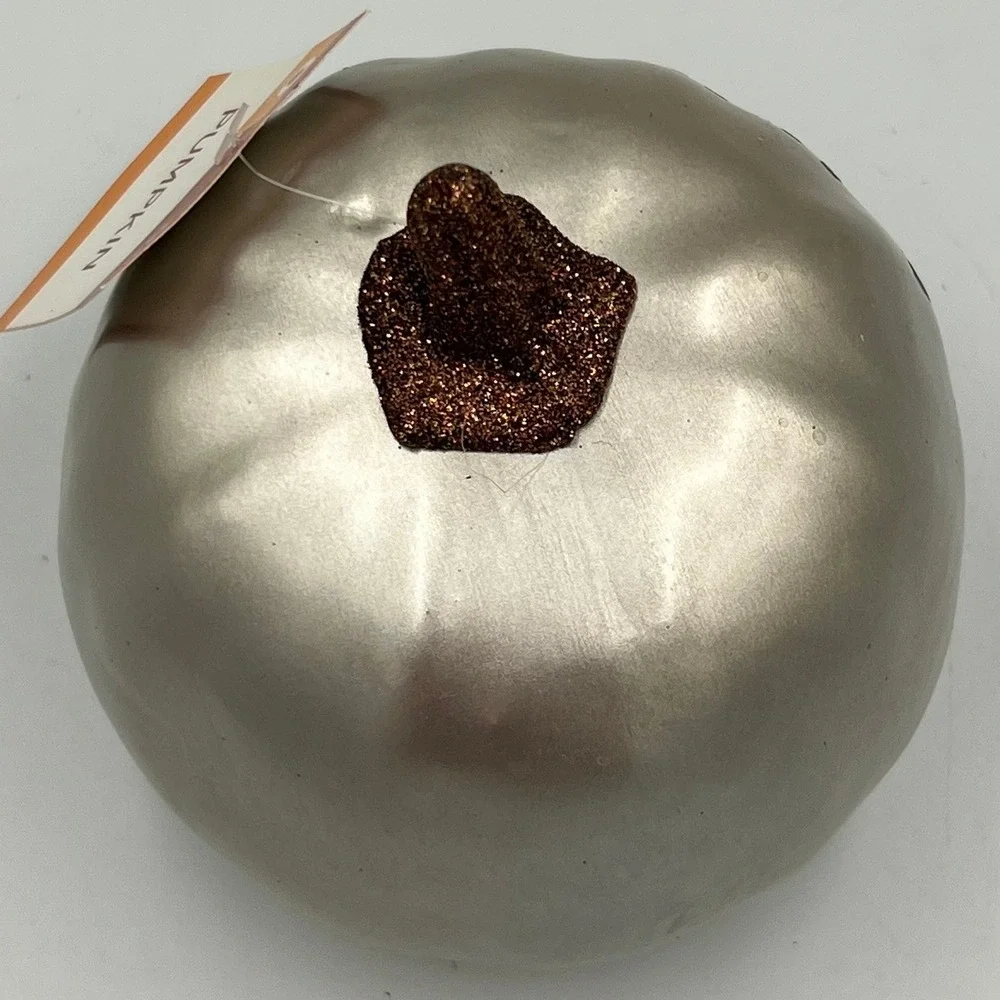 Target Pumpkin Decor Unisex OS Silver Brand New Give Thanks Glitter Metallic